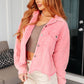 Main Stage Corduroy Jacket in Neon Pink