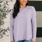 Mellow Mood Heathered Pullover in Lavender