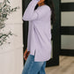 Mellow Mood Heathered Pullover in Lavender
