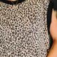 Meow's the Time Banded Hem Top in Leopard Print