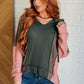 Message Me Back Color Block Hoodie