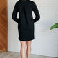 Milan Travel Shift Dress in Black