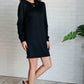 Milan Travel Shift Dress in Black