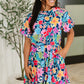 Miss Behave Bubble Sleeve Dress in Navy