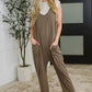 Mood Match Relaxed Spaghetti Strap Jumpsuit in Mocha