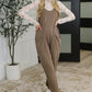 Mood Match Relaxed Spaghetti Strap Jumpsuit in Mocha