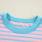 Color Clash Drop Shoulder Long Sleeve