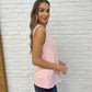 New Normal Pleat Detail Sleeveless Top in Pink