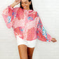 No Hesitation Mixed Print Blouse