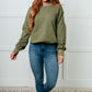 No Plain Jane Oversized Sweatshirt in Green