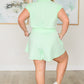 Nothing Like It Collared Romper in Morning Mint