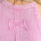 Offbeat Essential Mineral Washed Tank in Candy Pink