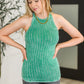 Offbeat Essential Mineral Washed Tank in Kelly Green