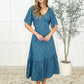 Olive Dress in Blue Vineyard