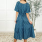 Olive Dress in Blue Vineyard