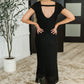 On the Town Lace Scoop Neck Dress in Black