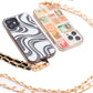 PU Leather Gold Chain Cell Phone Lanyard Set of 2