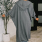 Pamper Travel Hooded Cardigan in Charcoal