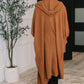 Pamper Travel Hooded Cardigan in Chestnut