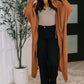 Pamper Travel Hooded Cardigan in Chestnut
