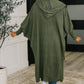 Pamper Travel Hooded Cardigan in Olive