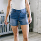 Perry High Rise Pull On Denim Shorts (Small)