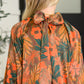 Petals After Dark Balloon Sleeve Dress