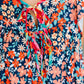 Petal to the Metal Flutter Sleeve Dress in Navy/Coral