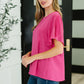 Pink and Perfect Ruffle Sleeve Top