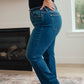 Pippa High Rise Button Fly Straight Jeans