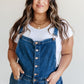 Priscilla High Rise Crop Wide Leg Denim Overalls