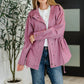 Puddle Jumper Full Front Zip Up Jacket in Mauve