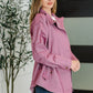Puddle Jumper Full Front Zip Up Jacket in Mauve
