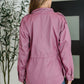 Puddle Jumper Full Front Zip Up Jacket in Mauve