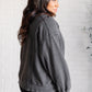 Quick Fix Mineral Wash Crew Neck Pullover in Black