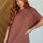 Relaxing Away Dolman Sleeve Knit Top in Coffee