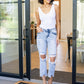 Rizzo High Rise Crop Straight Jeans