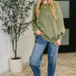 Safe and Secure Mineral Wash Pullover in Light Olive