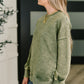 Safe and Secure Mineral Wash Pullover in Light Olive