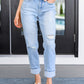 Sam Mid Rise Star Pocket Boyfriend Jeans