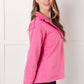 Same Ol' Situation Collared Pullover in Hot Pink