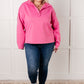 Same Ol' Situation Collared Pullover in Hot Pink