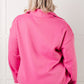 Same Ol' Situation Collared Pullover in Hot Pink