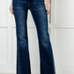 Shannon Mid Rise Rhinestone Detail Flare Jeans