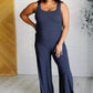 Shavasana Everyday Wide Leg Jumpsuit in Navy