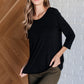 Signature Classic Round Neck Top in Black