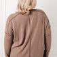 Simply Basic Ribbed Hacci Sweater in Mocha