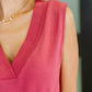 Sleeveless V-Neck Romper in Rose