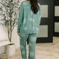 Snowflake Sniffles Pajama Set in Hunter Green