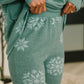 Snowflake Sniffles Pajama Set in Hunter Green